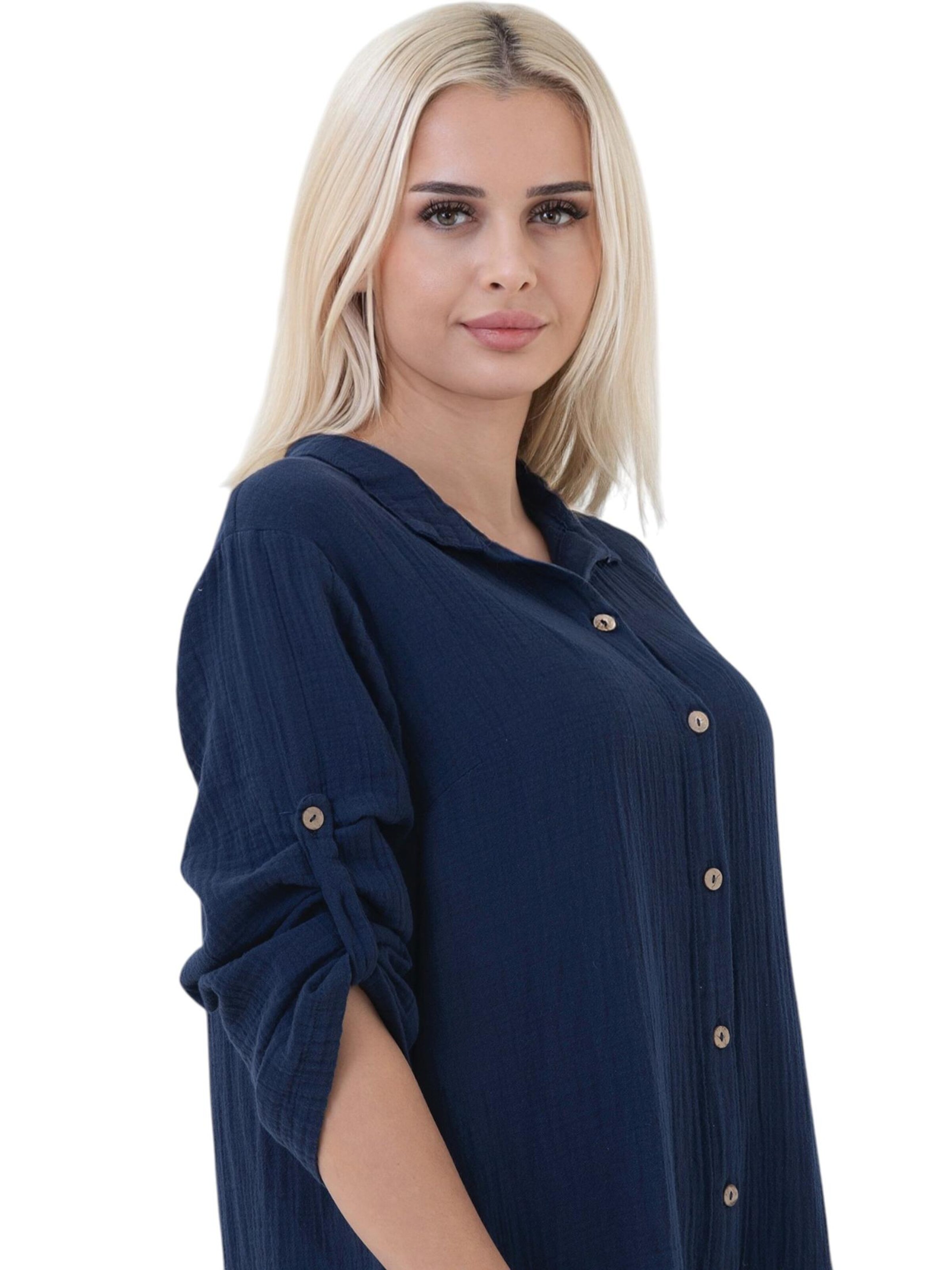 Robe-chemise 'NURYA' WENOR en bleu