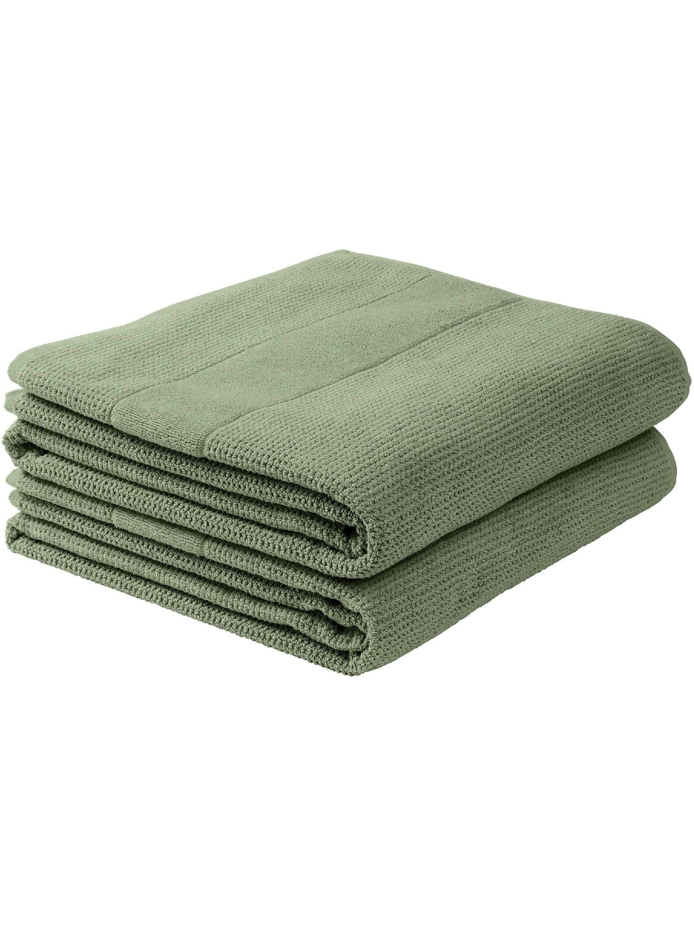 SCHIESSER Handtuch 'Duschtuchset Turin - 2-teilig'‌‌‌‌‌‌ in Grün: Vorderseite