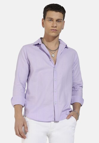 Regular fit Camicia 'Lane' di Campus Sutra in lilla: frontale