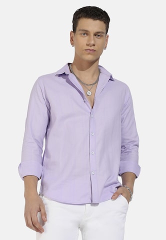 Campus Sutra Regular fit Button Up Shirt 'Lane' in Purple: front