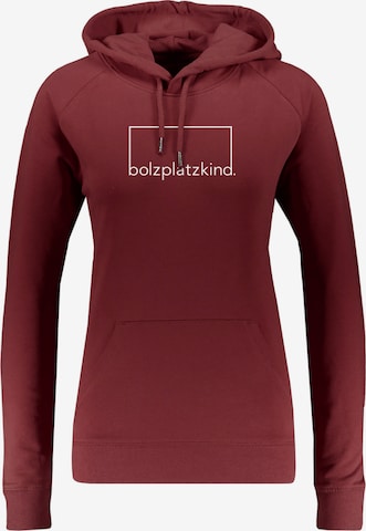Bolzplatzkind Sweatshirt in Rot: predná strana