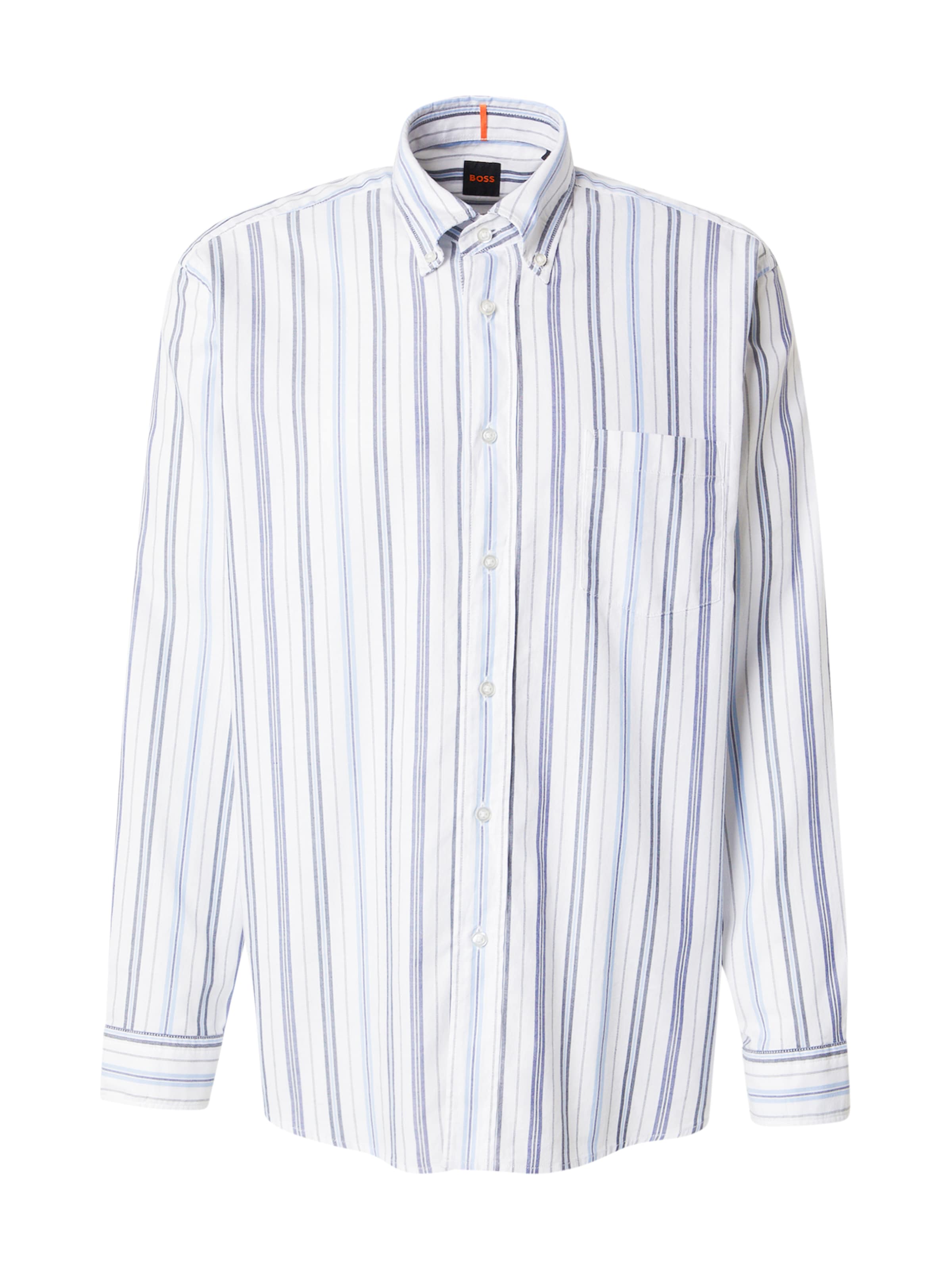 BOSS Hemd 'Lambey_1' in navy / royalblau / hellblau / weiß, Produktansicht