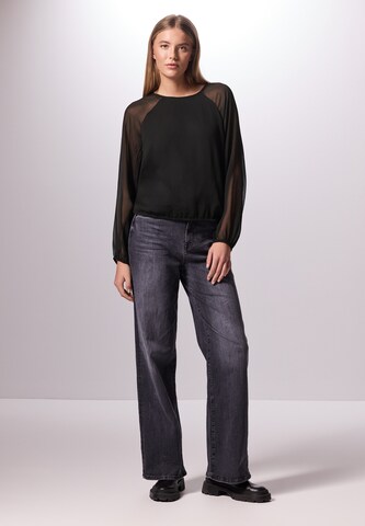 Street One Studio Chiffon-Bluse in Schwarz