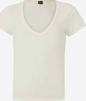 T-shirt 'C_Eslane_5' BOSS en blanc : devant