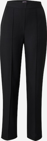 Marks & Spencer Regular Trousers with creases in Black: front