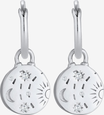 ELLI Earrings 'Sonne, Sterne' in Silver: front