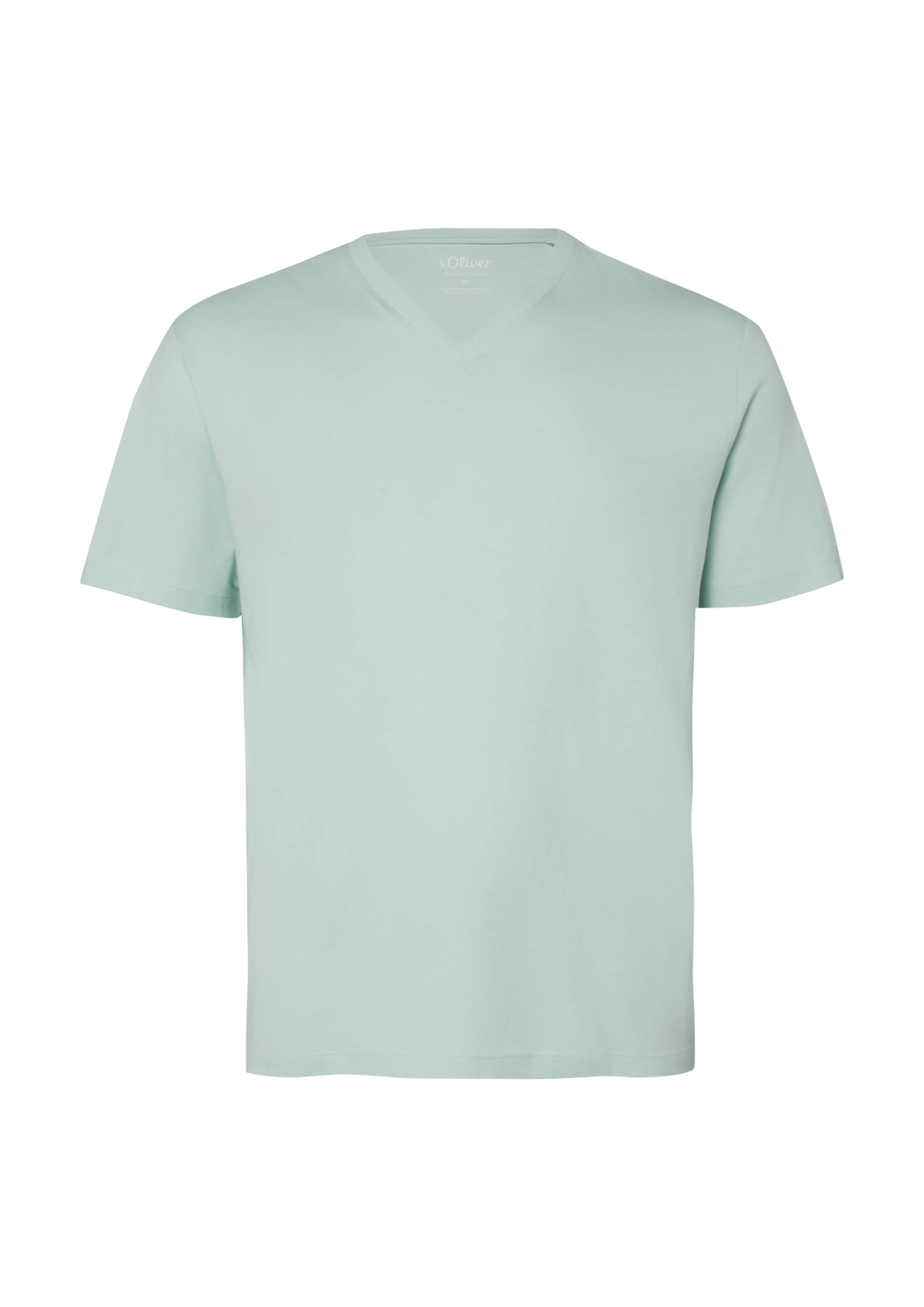 s.Oliver Men Big Sizes Shirt in Green: front