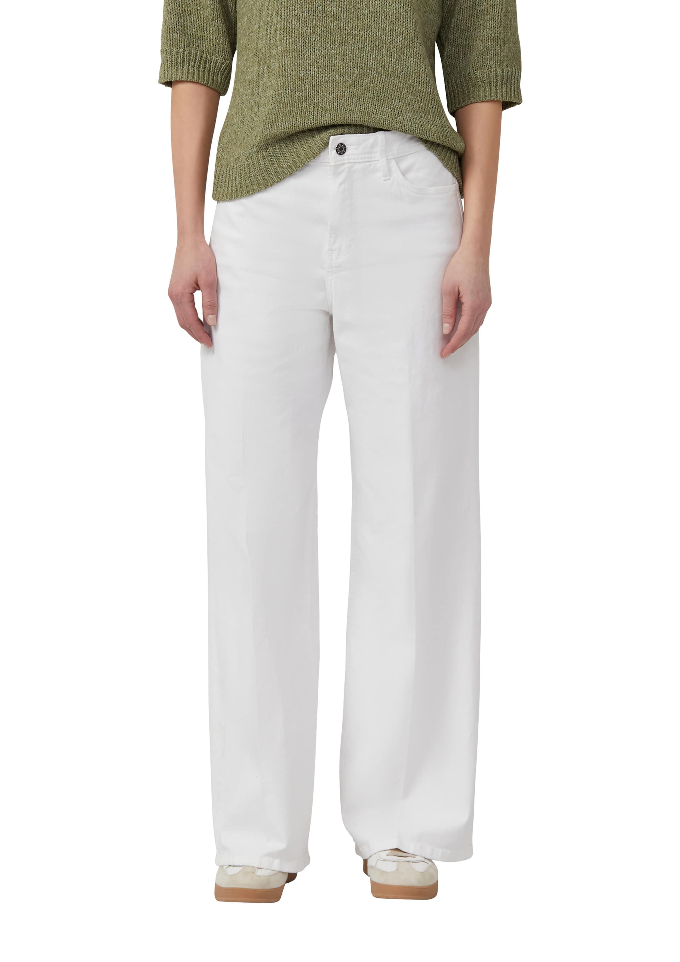 s.Oliver Wide leg Jeans 'Suri' in White: front