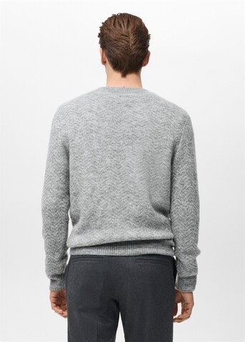 MANGO MAN Pullover 'Herring' in Grau