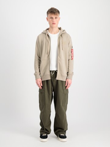 ALPHA INDUSTRIES Tepláková bunda - Béžová