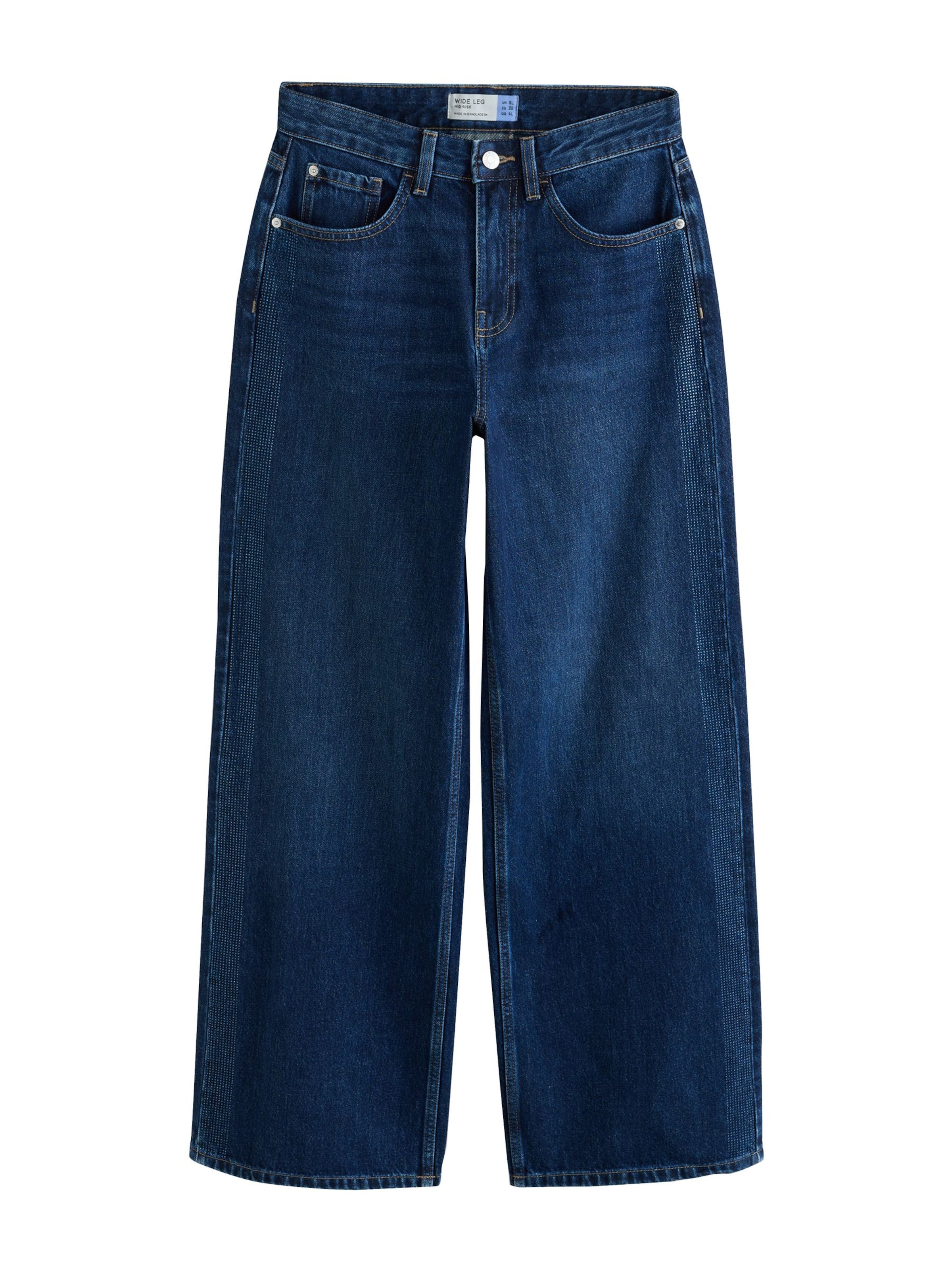 Next Wide leg Jeans in Blue: front
