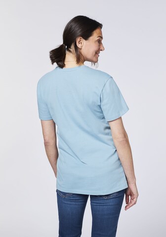 Detto Fatto Unisex T-Shirt ' mit Print-Botschaft ' in Blau