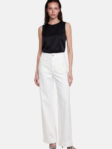 HOPE Wide leg Jeans in Wit: voorkant