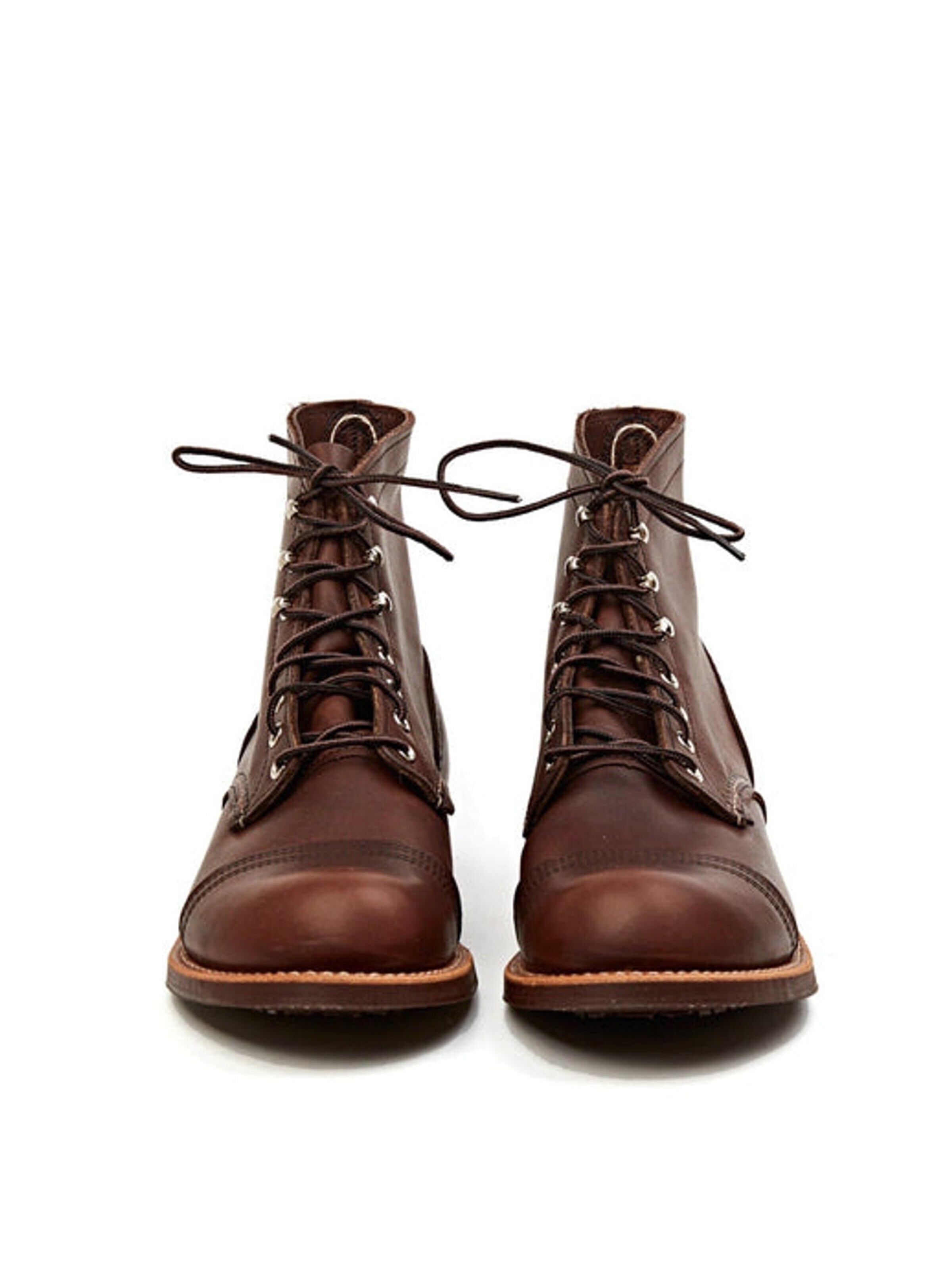RED WING SHOES Lace-up boot '8111 Iron Ranger Amber Harness' in Brown