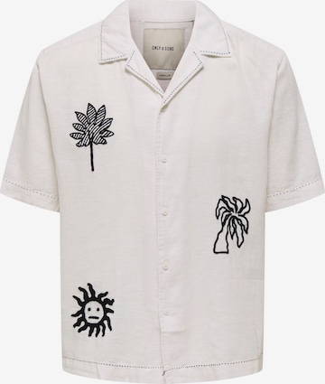 Only & Sons Regular Fit Skjorte 'ONSCaidenly' i hvid: forside