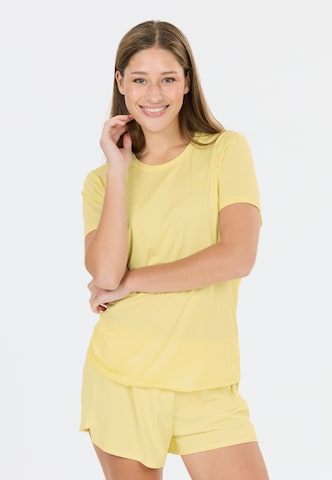 ENDURANCE Functioneel shirt 'Nan' in Geel: voorkant