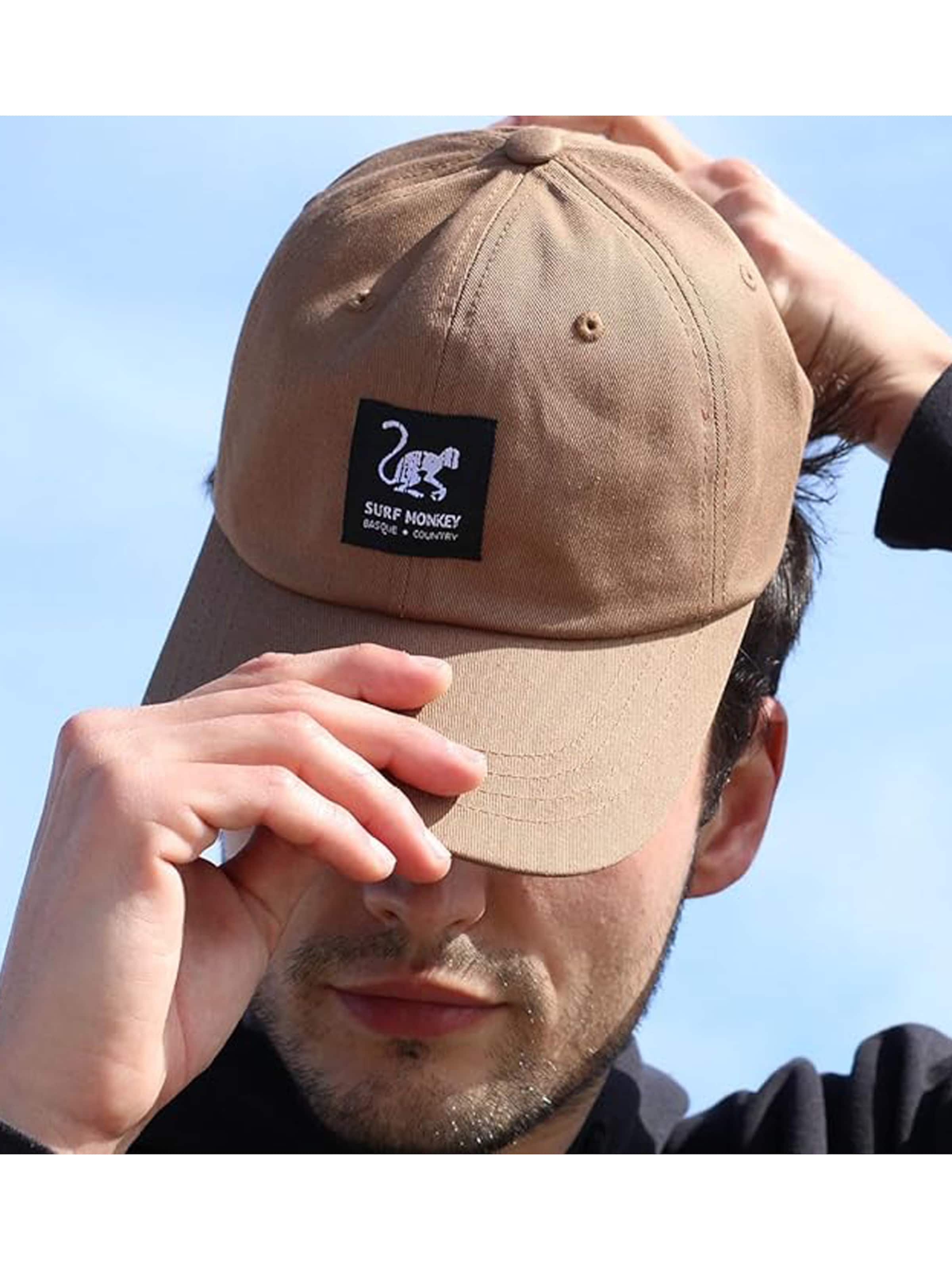 Surf Monkey Athletic Cap in Brown