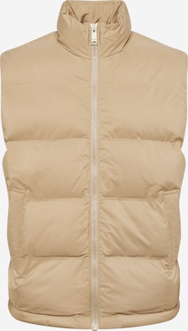 WEEKDAY Vest 'Kip' in Beige: front