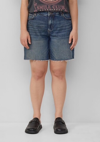 QS Regular Jeans in Blauw: voorkant