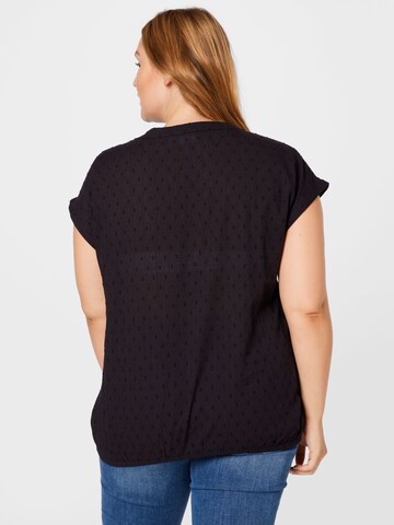 KAFFE CURVE Bluse 'Trina' i sort