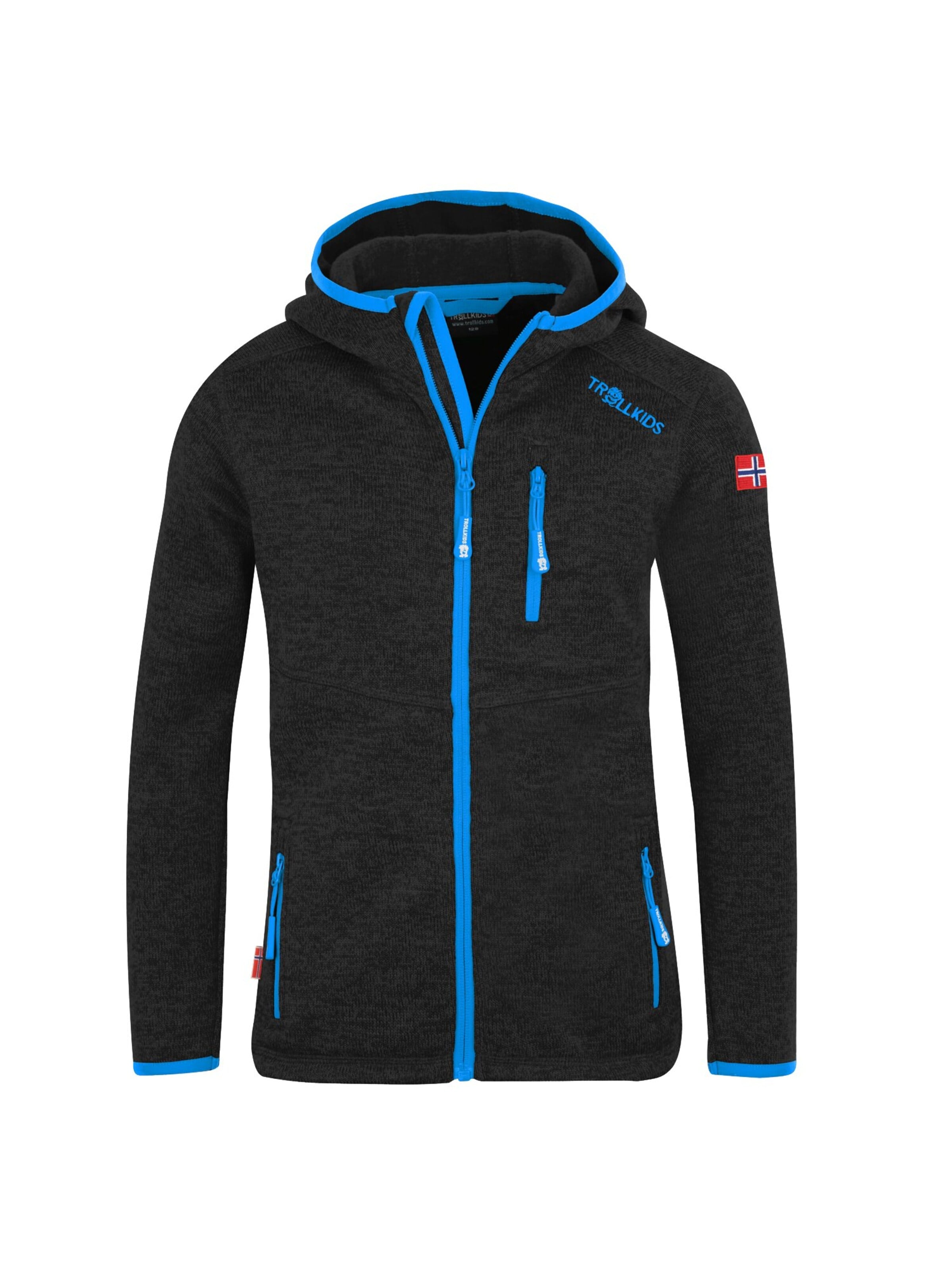 TROLLKIDS Fleece Jacket in Grey: front