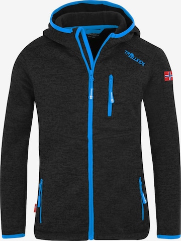 TROLLKIDS Fleece Jacket in Grey: front
