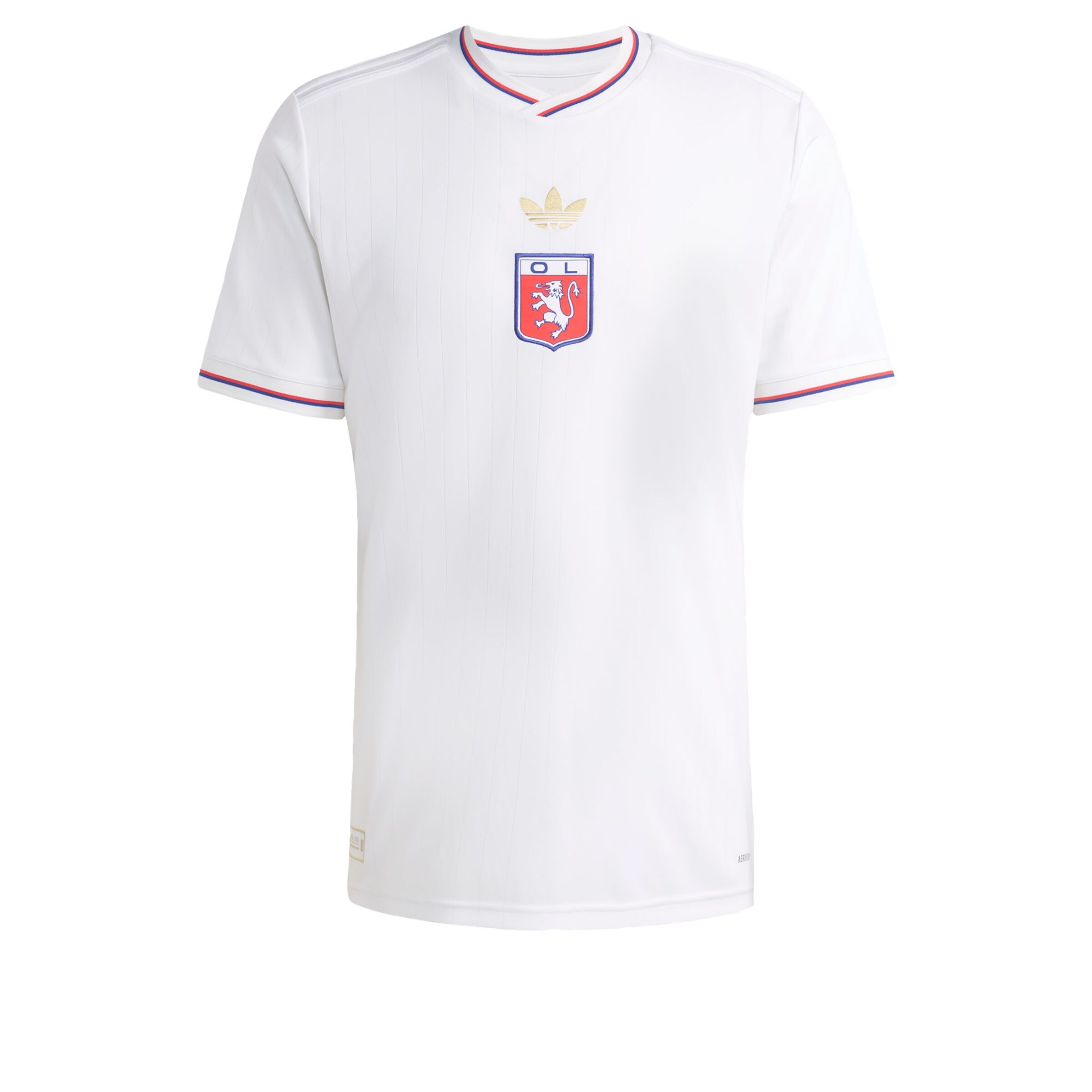 T-Shirt fonctionnel 'Olympique Lyonnais' ADIDAS PERFORMANCE en blanc : devant