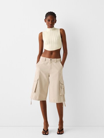 Bershka Knitted top in Beige