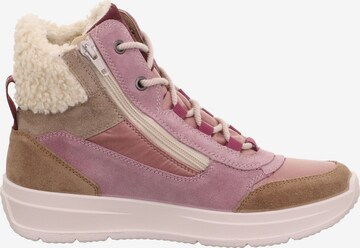 Legero Lace-Up Ankle Boots in Pink