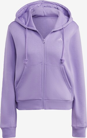 ADIDAS SPORTSWEAR Sports sweat jacket 'All Szn Fleece ' in Purple: front