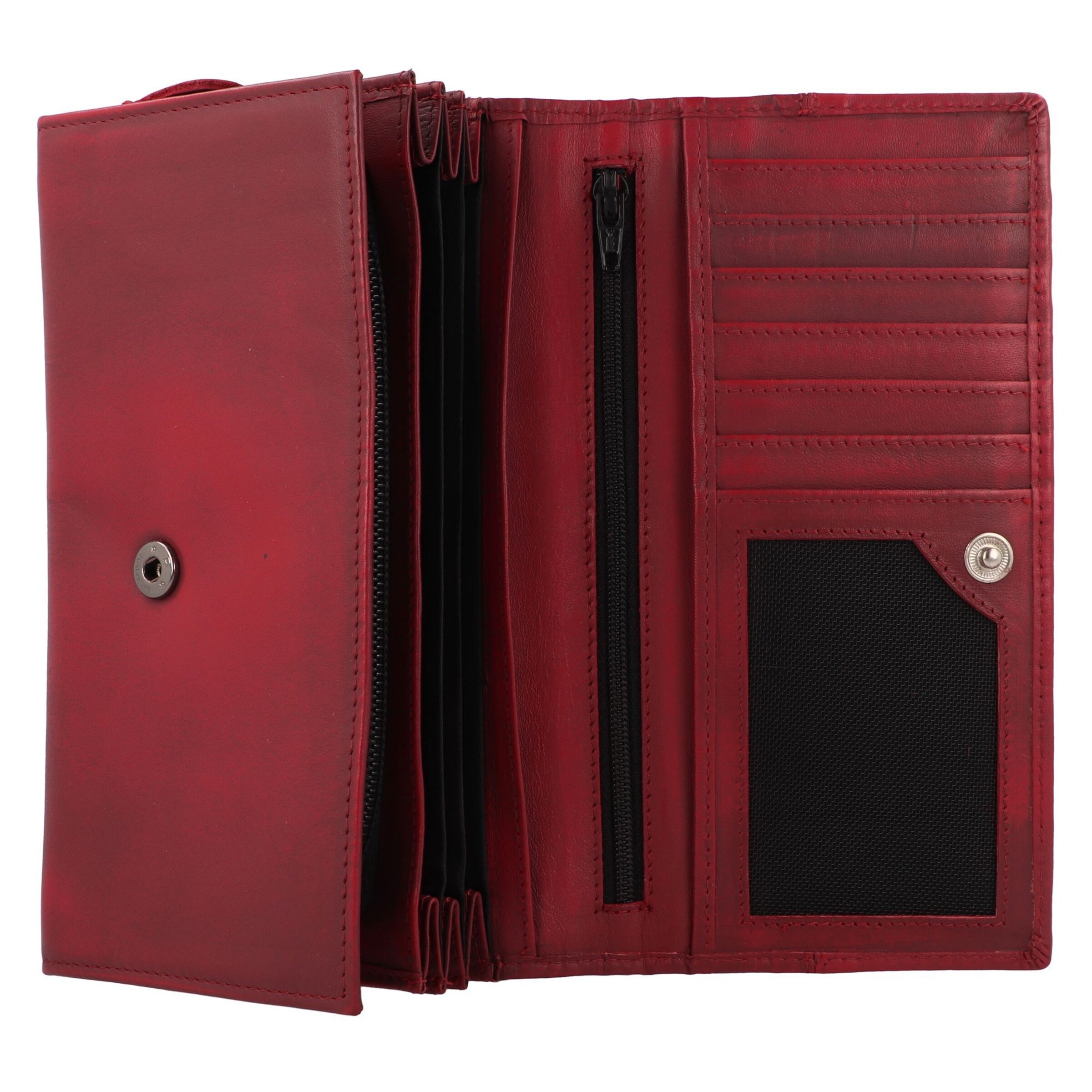 Porte-monnaies 'Destressed' GREENBURRY en rouge