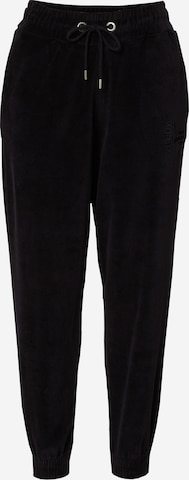 ALPHA INDUSTRIES Tapered Trousers in Black: front