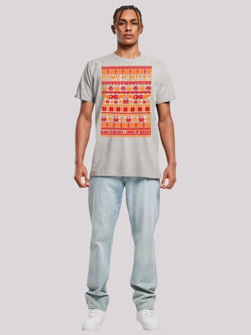 T-Shirt 'Guns And Roses Christmas' F4NT4STIC en gris