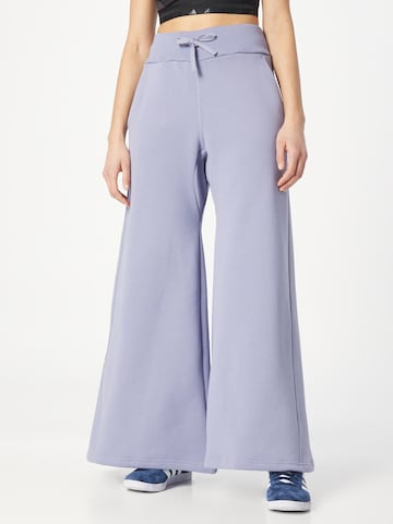 Wide Leg Pantalon de sport 'Lounge Fleece Wide' ADIDAS SPORTSWEAR en violet : devant