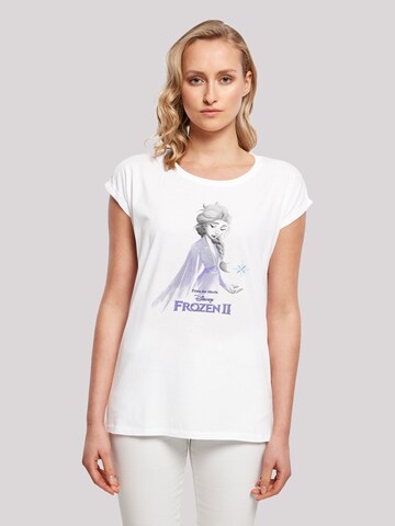 F4NT4STIC T-Shirt 'Disney Frozen 2 Elsa Unity Snowflake' in Weiß: Vorderseite