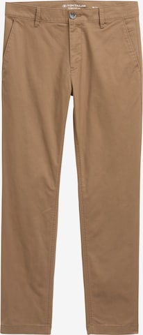 TOM TAILORregular Chino hlače - smeđa boja: prednji dio