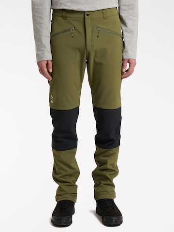 Haglöfs Slim fit Outdoor Pants 'Chilly' in Green: front