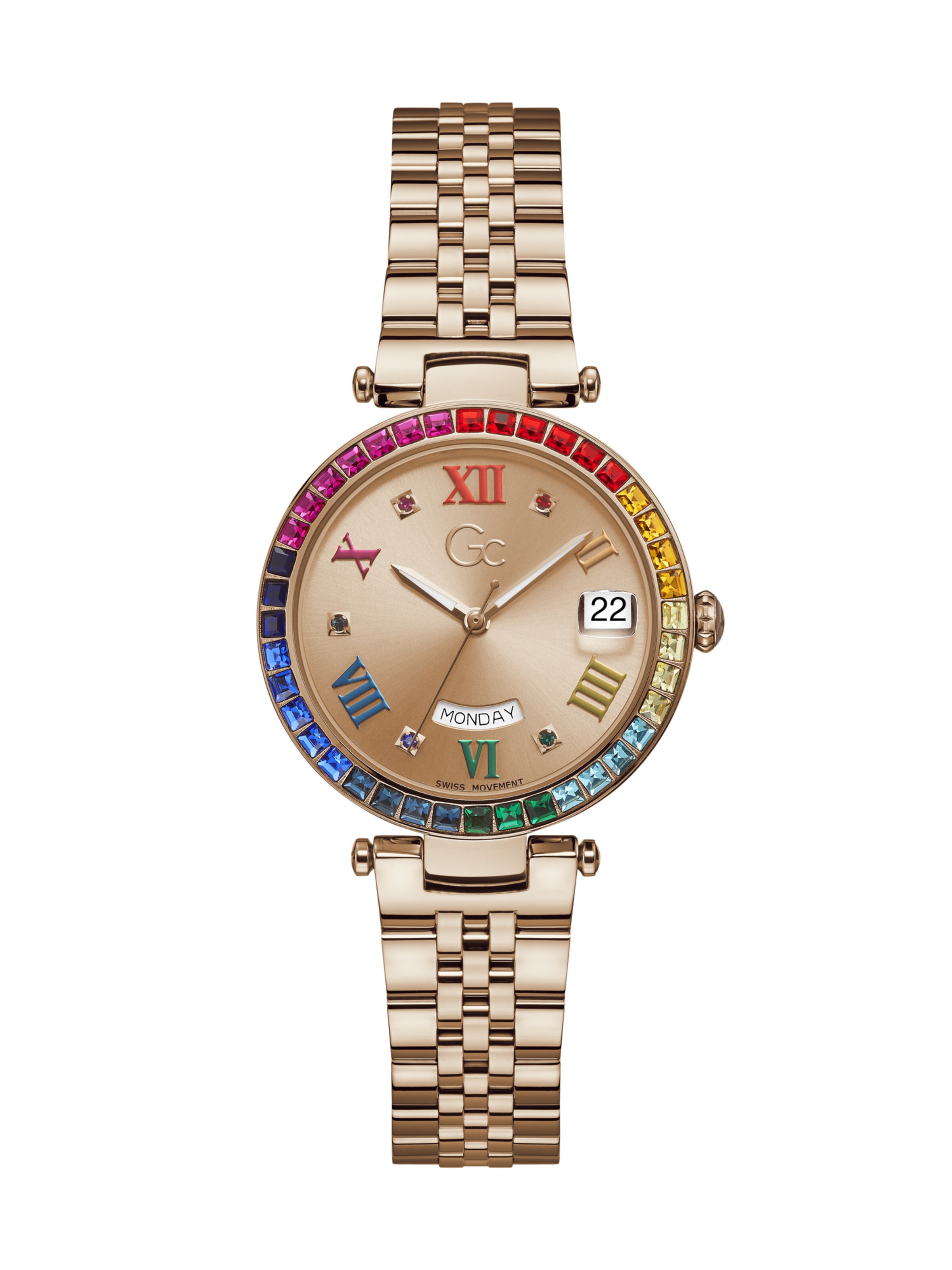 Gc Analoog horloge 'Flair Crystal' in Goud: voorkant