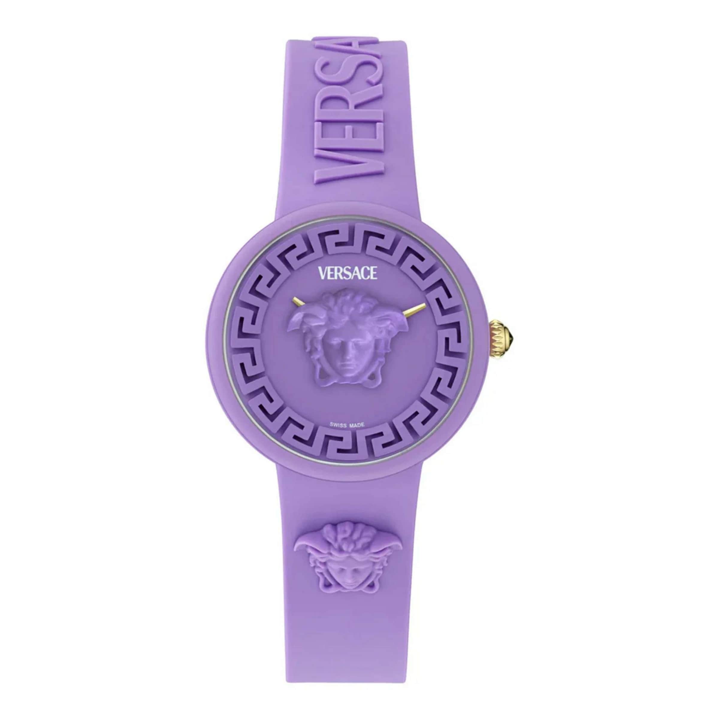 VERSACE Analoguhr 'Medusa Pop' in Lila: Vorderseite