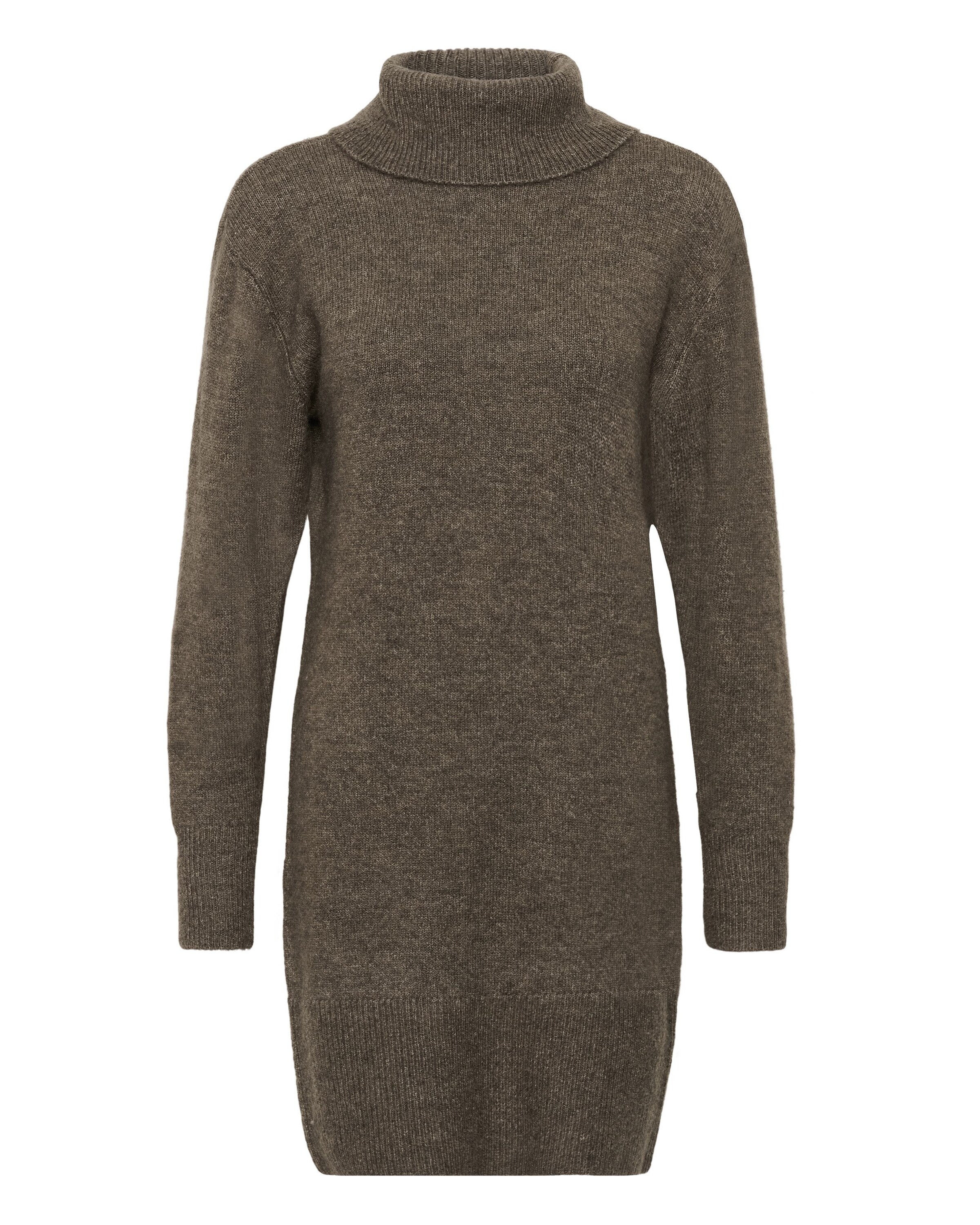 Kaffe Gebreide jurk ' KAmyra' in Bruin: voorkant