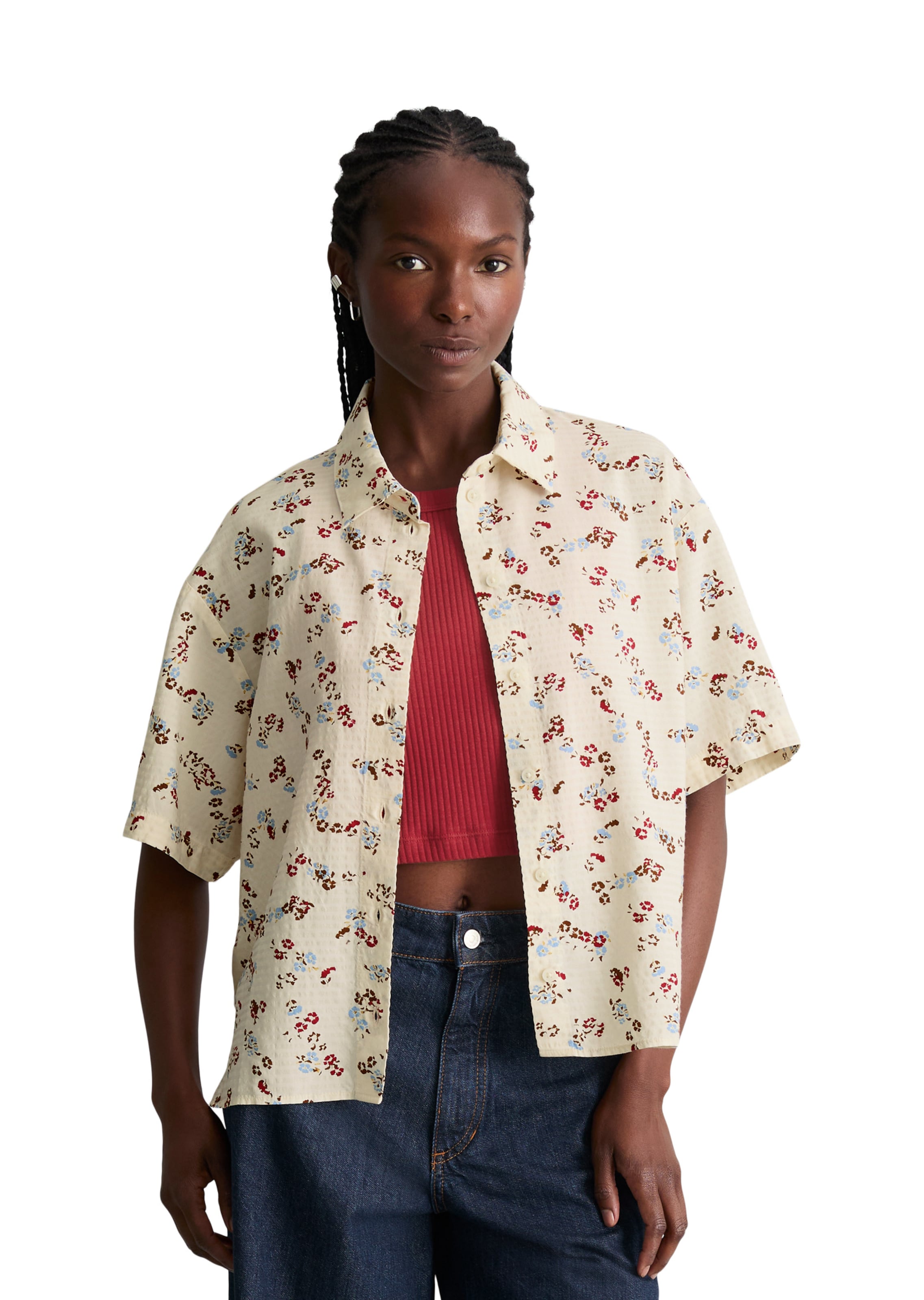 Marc O'Polo DENIM Bluse in Weiß: Vorderseite