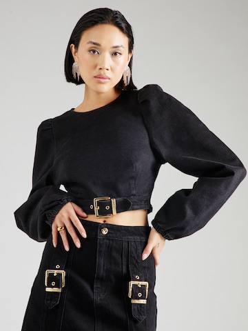 Hoermanseder x About You Blouse 'Cay' in Black: front