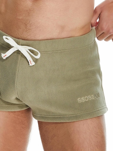 SEOBEAN Slim fit Workout Pants 'Solid Polar Fleece Shorts' in Beige