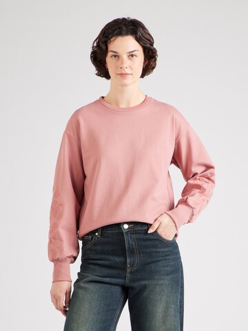 VERO MODA Свитшот 'VMSELIN' в Ярко-розовый: спереди