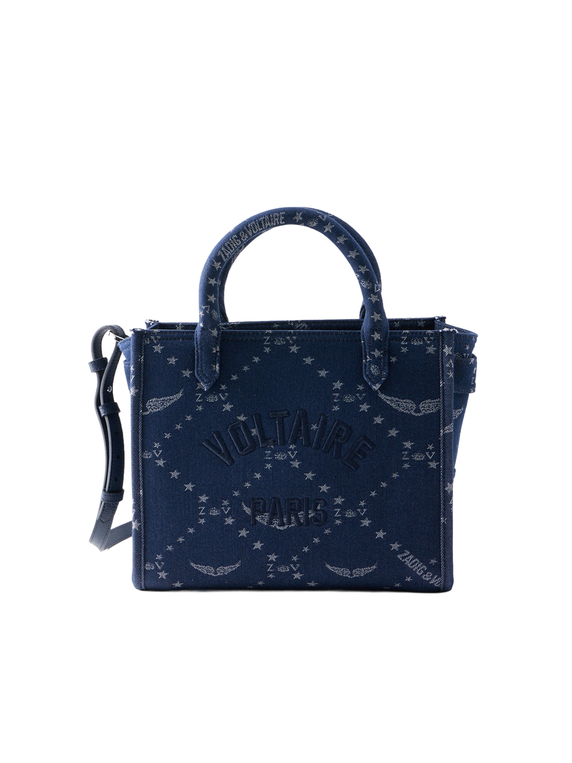 Zadig & Voltaire Cabas en bleu marine / bleu denim / blanc, Vue avec produit