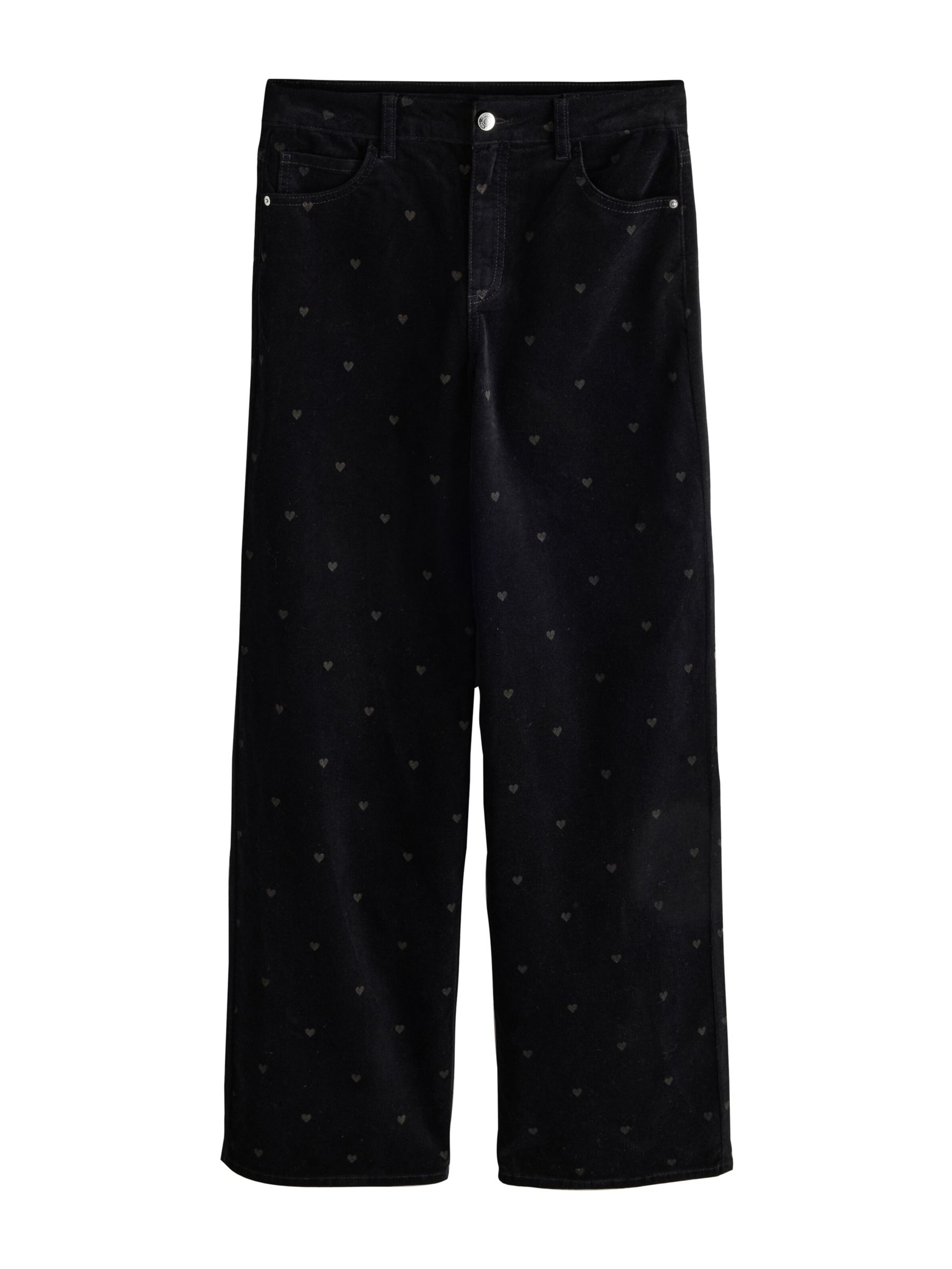 Next Wide Leg Hose in Schwarz: Vorderseite