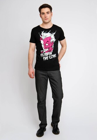 LOGOSHIRT Shirt 'Two Face' in Black