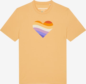 T-Shirt ' Rainbow Heart ' Watapparel en orange : devant