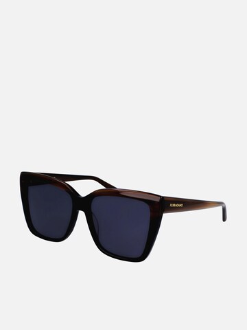 FERRAGAMO Zonnebril in Bruin: voorkant
