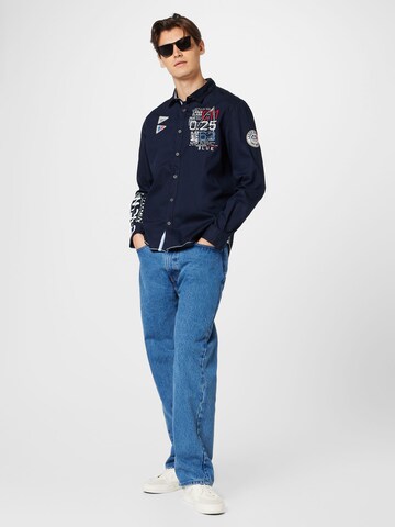 CAMP DAVID Regular fit Button Up Shirt 'Laser Sailing' in Blue